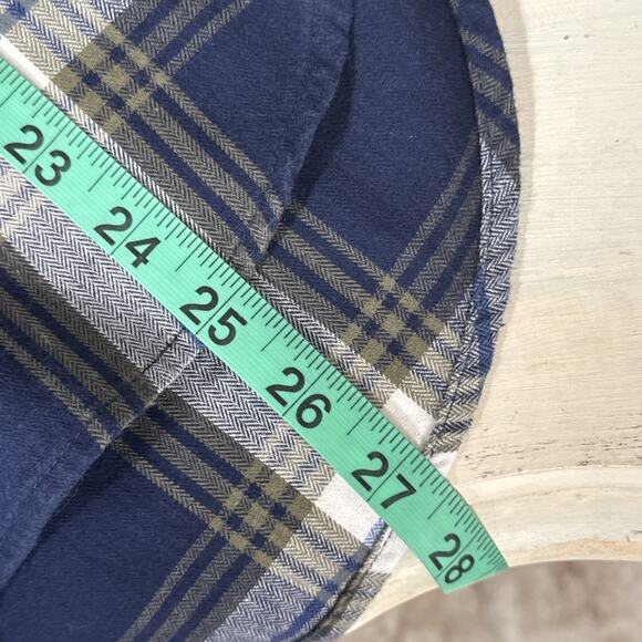 Old Navy Classic Navy And Ivory Plaid Flannel Size Medium - Picture 14 of 14